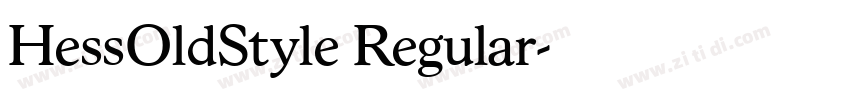 HessOldStyle Regular字体转换